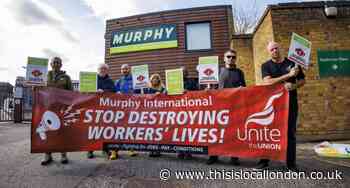 Workers protest against Murphy Group,  Kentish Town