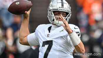 Source: Raiders without Garoppolo vs. Chargers