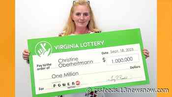 Woman wins $1 million in Powerball drawing buying winning ticket in Cape Charles