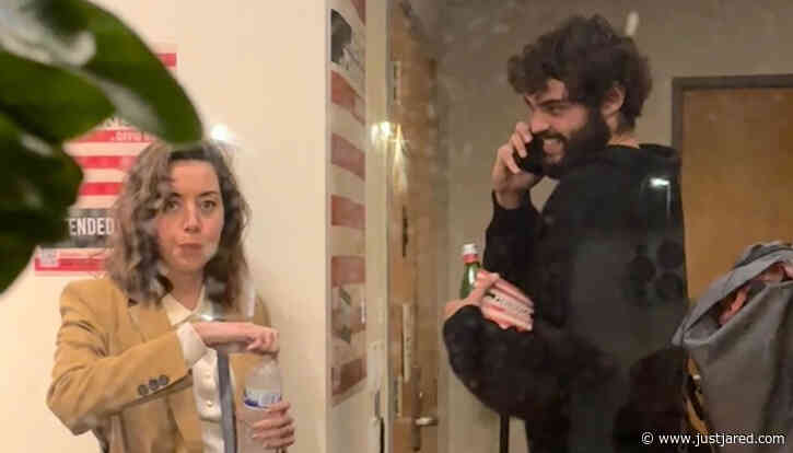 Aubrey Plaza & Noah Centineo Spotted Chatting at L.A. Movie Theater
