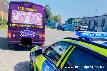 Driver banned after he was caught under the influence behind the wheel of his ice cream van