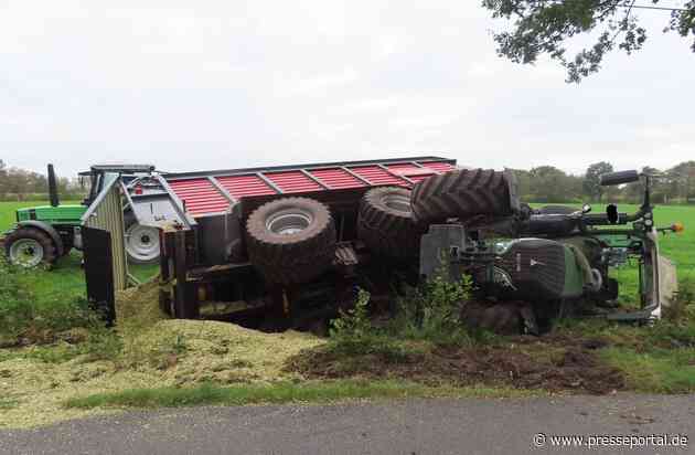 POL-OL: +++Verkehrsunfall in Edewecht mit hohem Sachschaden am beteiligten Traktor+++