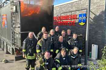 Realbrandausbildung in Dielingen-Drohne: Training bei 900 Grad Celsius