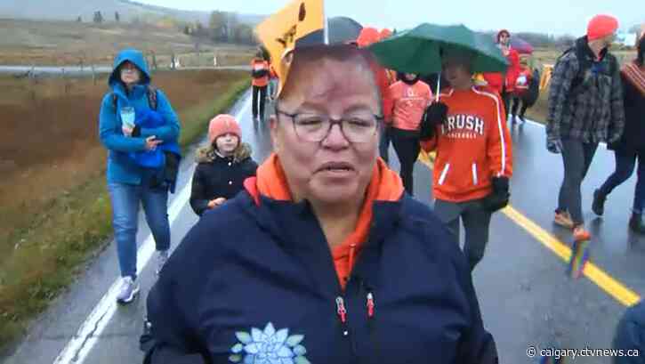 Every Child Matters walk takes to the Trans-Canada Highway