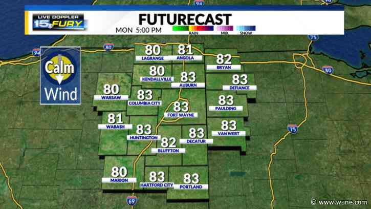 More sunshine and summer-like warmth Monday