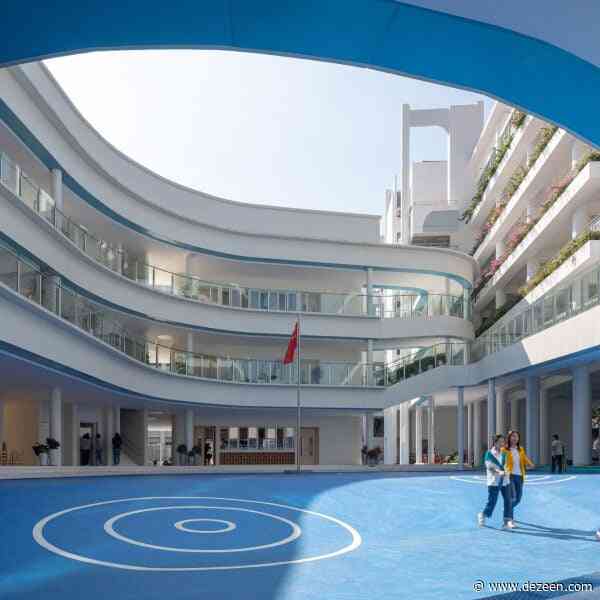 Chinese kindergarten designed as "small town" of flexible classrooms