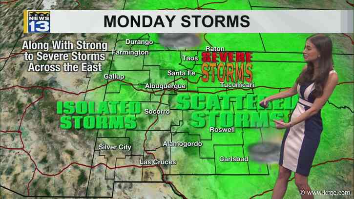 Storms across New Mexico, possibly becoming severe