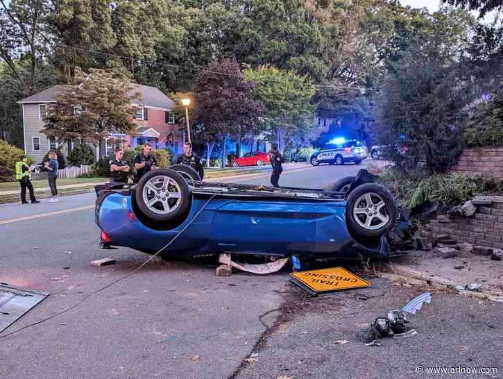Man charged with DUI after rollover crash in Arlington Forest