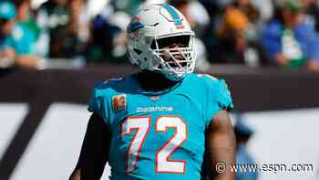 Fins LT Armstead (knee) ruled out vs. Giants