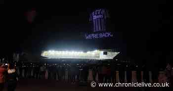 See stunning Newcastle United themed drone display ahead of Champions League match at St James' Park
