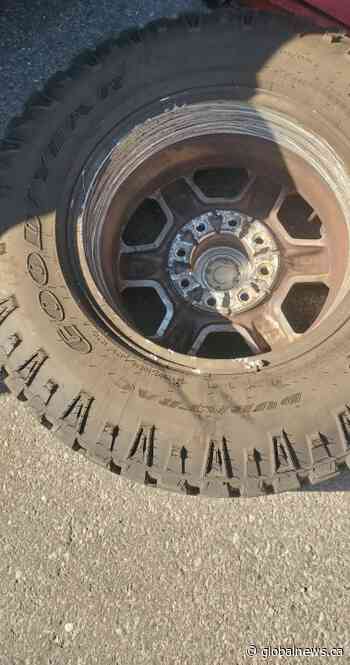 Calgary couple demand answers after tire goes flying off vehicle following service