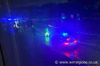 Man and woman taken to hospital after crash in Wallasey