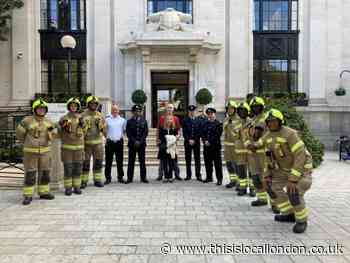 Islington firemen step up to help couple marry at town hall