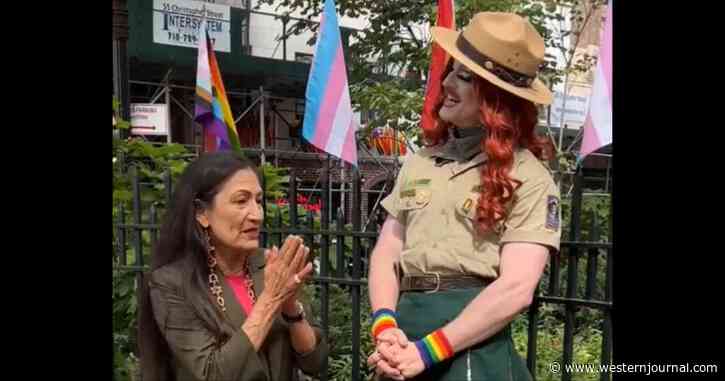 Biden's Secretary of Interior Slammed for Disturbing Video with Drag Queen Park Ranger
