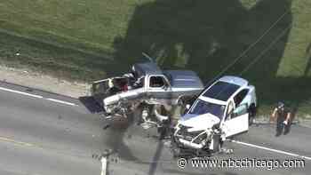 Violent crash leads to street closures in suburban Woodstock