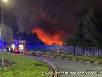 Firefighters battle huge fire at Sterling Automotive overnight