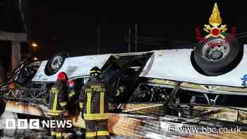 Venice tourist bus plunges from bridge, killing 21