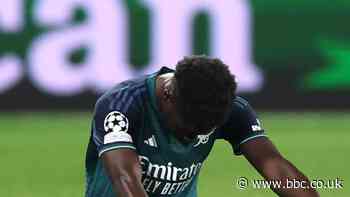Bukayo Saka: Injury against Lens 'a worry' for Arsenal, says Mikel Arteta