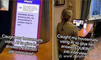 Woman is praised for 'genius' AI hack to help her in a job interview - as viewers joke she 'deserves the job for innovation'