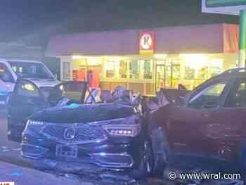 Collision pushes car 100 feet from intersection, killing 1 and injuring 3