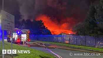 Blackburn fire: Firefighters tackle blaze on industrial estate