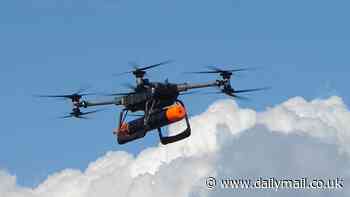 Drone after the Terminator demonstrates warfare abilities by dropping a torpedo from mid-air