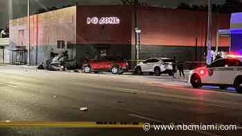 Suspect fled police, caused rollover crash in stolen car at Miami gym