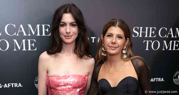 Anne Hathaway & Marisa Tomei Pose Together at 'She Came Me' Premiere in NYC