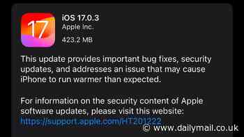 Apple FINALLY releases iOS 17 update to address overheating iPhone 15 Pros - but some users are still seeing smartphone temperatures reach over 100F