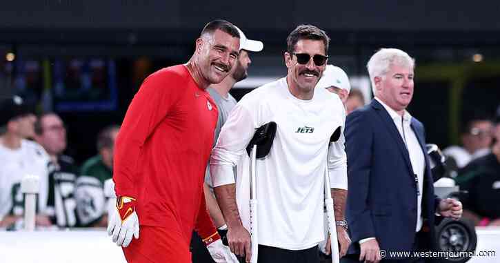 Aaron Rodgers Gives Vaccine Spokesman Travis Kelce a New Nickname Live on ESPN