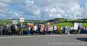 West Country parents protest outside school that 'punishes kids for looking out of window'