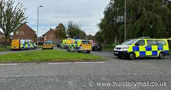 Road closed in Hull as cyclist hit by car on roundabout