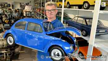 Das blaue Käfermodell steht heute im VW-Automuseum