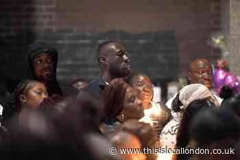 Stormzy attends Elianna Andam vigil in Croydon
