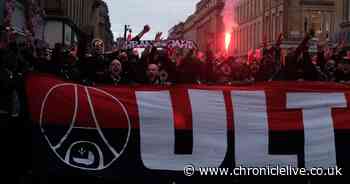 Missiles thrown as Newcastle United and PSG fans clash before Champions League game at St James' Park