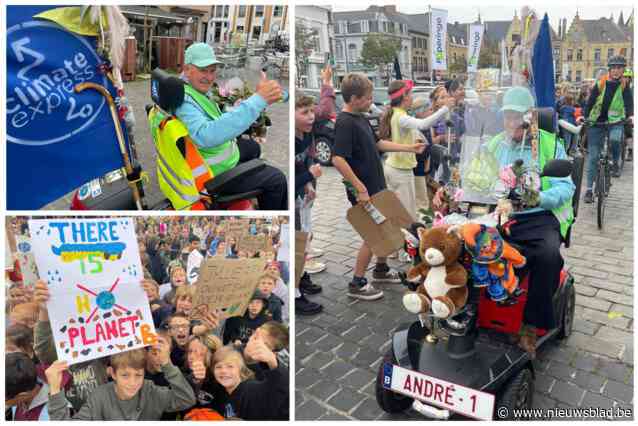 Ook André (91) rijdt voor klimaat: “Nooit meegemaakt dat het zo warm was in oktober, ik ben nog naar school gelopen door tientallen centimeters sneeuw”