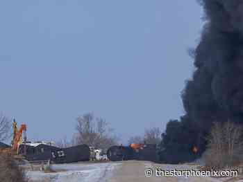 Undetected broken rail led to fiery Saskatchewan train derailment: TSB report