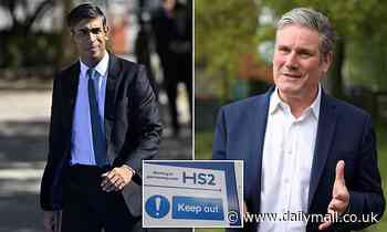 Rishi Sunak will face crunch Commons votes on HS2 as he battles to quell Tory revolt with claims he is already ditching substitute projects but clash could also force Keir Starmer to get off the fence