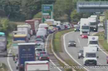 Live A14 traffic updates today as Cambridgeshire crash leaves road closed