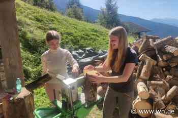 Friedensschüler packen auf Bergbauernhöfen kräftig an