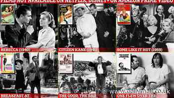 The classics movies you CAN'T get on streaming services: From Some Like it Hot to Citizen Kane, the films you won't find on Netflix, Disney+ or Amazon Prime (so don't throw out the DVD player just yet!)