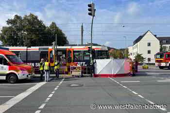 Schwerer Personenunfall mit Bielefelder Stadtbahn