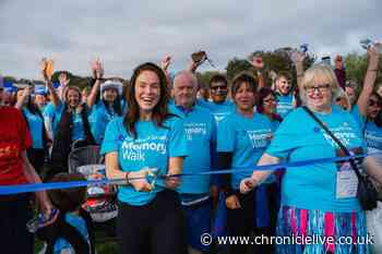 Vicky Pattison joins 1,600 fundraisers at Alzheimer’s Society Memory Walk in South Shields