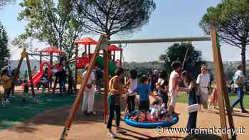 Parco del Pineto, dopo l'incendio inaugurata la nuova area giochi