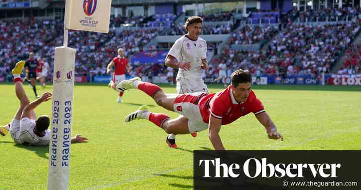 Wales top Pool C after Rees-Zammit’s hat-trick sinks spirited Georgia