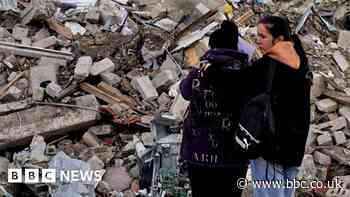 Ukraine war: Blood stains visible in the soil as village of Hroza mourns