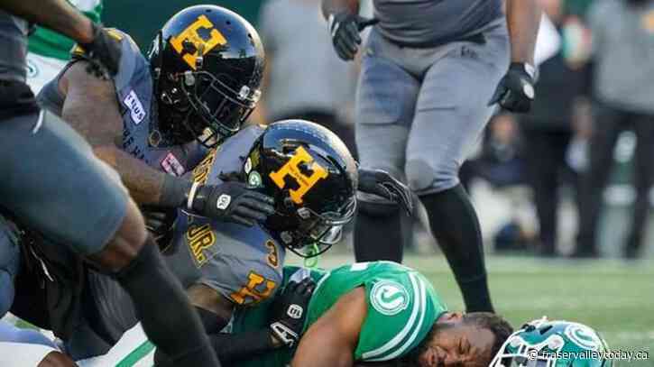 Tiger-Cats rough up slumping Riders 38-13 in CFL mismatch