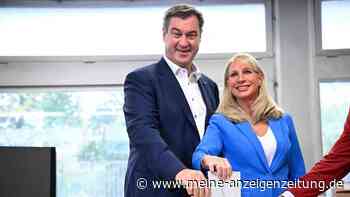 Live-Ticker zur Bayern-Wahl: Söder mit Frau an der Urne – Grünen-Chef hat in München gewählt
