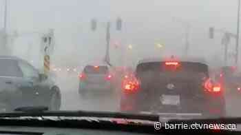 Barrie could reach 50 millimetres of rain as warnings persist