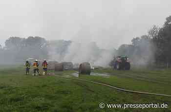 FW-ROW: Heuballenbrand erfordert Einsatz der Feuerwehren